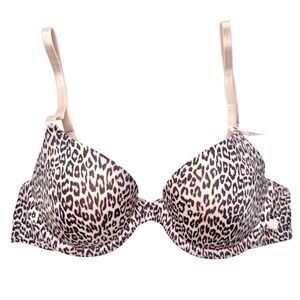 Victoria's Secret Dream Angel Smooth Lightly Lined Demi Bra 34B Pink Leopard NWT